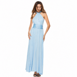 5af6ad1f-77e0-48e2-ad8b-7ed5f7a83d40 Light Blue Tie Neck Draped Maxi Dress for Women