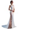 O1CN01dgJ64L1Bs2kYykJzR_!!0-0-cib White Lace Panel Sleeveless Mermaid Maxi Evening Dress